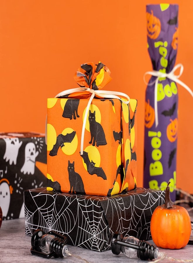 MAYPLUSS Wrapping Tissue Paper - 90 Sheets - Halloween Design - 13.7 inch X 19.7 inch Per Sheet - Image 4